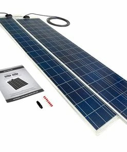 120 Watt PV Logic Long Flexible Solar Panel Kit For Boats, Motorhomes, And Caravans.