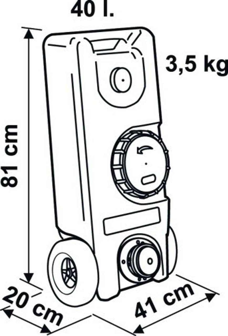 Fiamma 40L Litre Caravan Waste Water Roll Tank 4 Fiamma 40L Litre Caravan Waste Water Roll Tank - Image 2