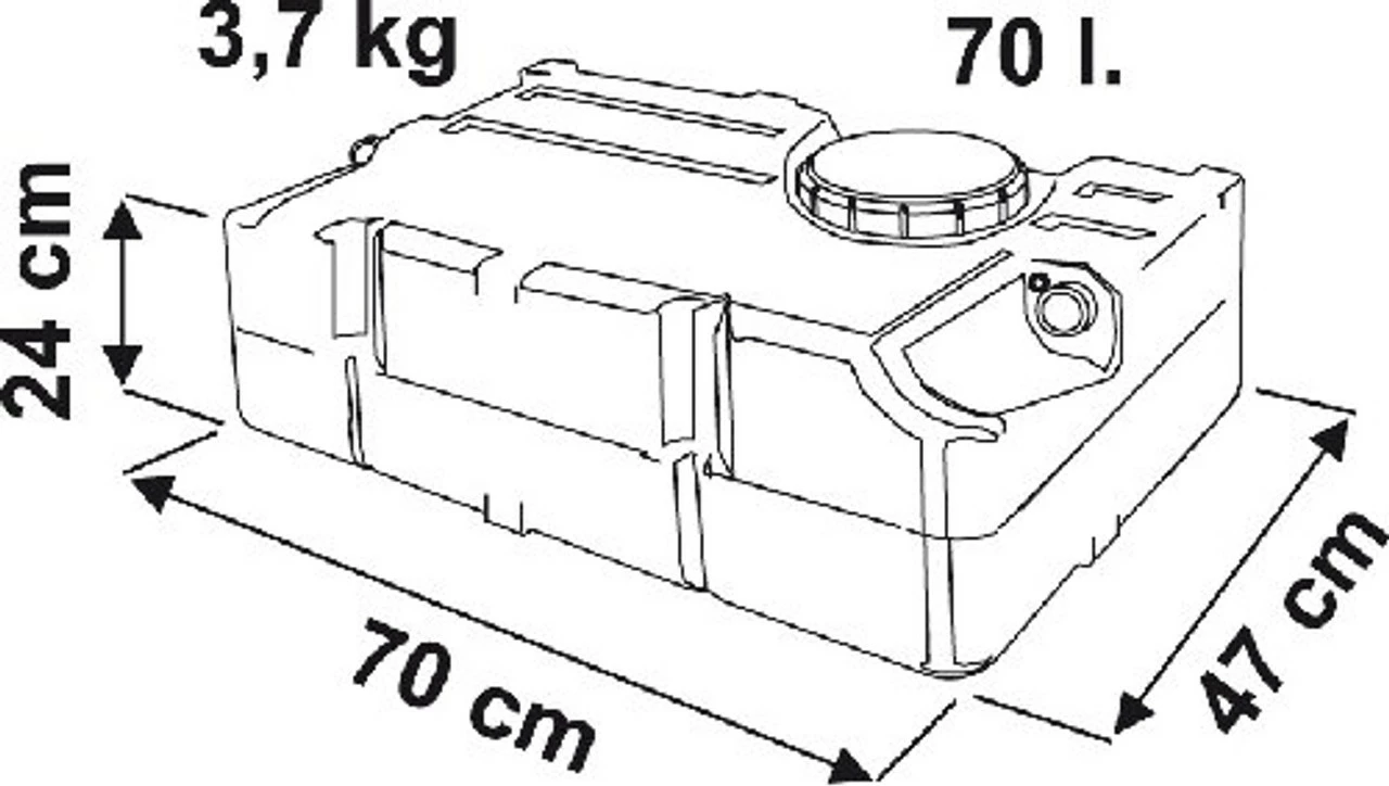 Fiamma 70 Litre Caravan Motorhome On Board Water Tank 5 Fiamma 70 Litre Caravan Motorhome On Board Water Tank - Image 3