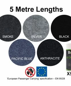 JLS Ltd 5m X 2m Hi-flex Camper Van Lining Carpet + 5 Trim-Fix Spray Adhesives