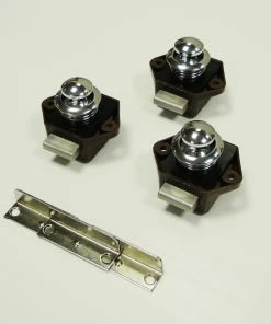 JLS Ltd 3 Pack Of Caravan Mini Push Button Door Handle And Catch -Heaters and Air Conditioners Sales Store br chr 62119.1415011788