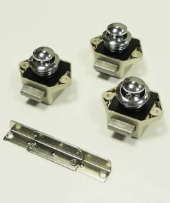 JLS Ltd 3 Pack Of Caravan Mini Push Button Door Handle And Catch -Heaters and Air Conditioners Sales Store nic chr 42789.1415018721