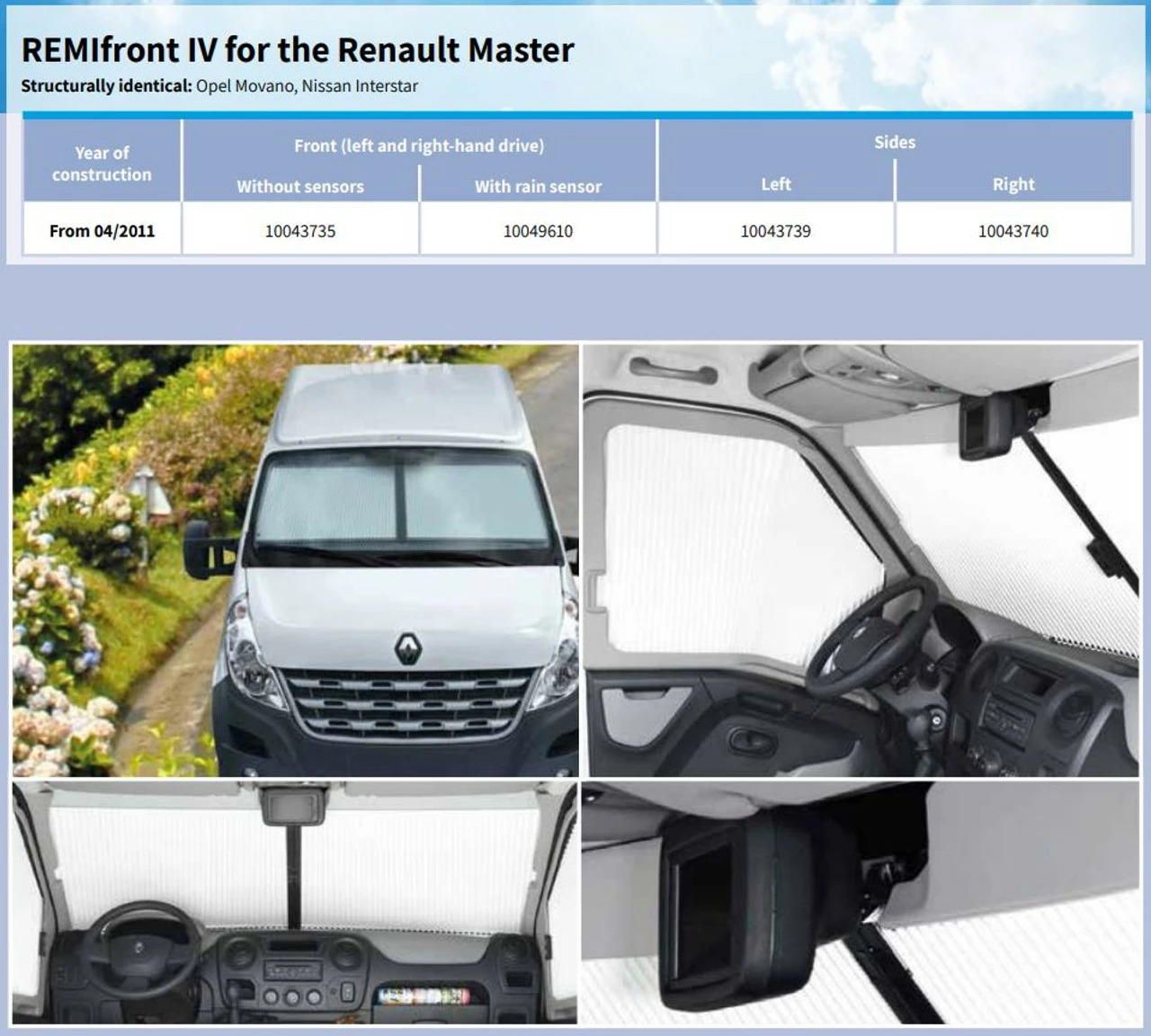 Remis Campervan Window Cab Blinds For Master & Movano 6 Remis Campervan Window Cab Blinds For Master & Movano - Image 4